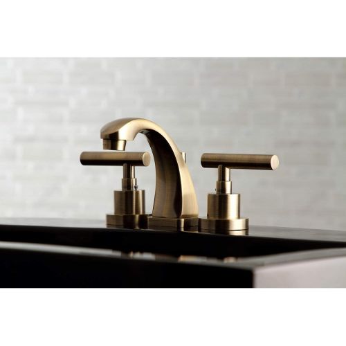  Kingston Brass KS4943CML Manhattan 8 Widespread Bathroom Faucet, Antique Brass