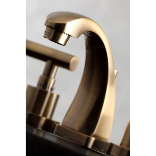  Kingston Brass KS4943CML Manhattan 8 Widespread Bathroom Faucet, Antique Brass