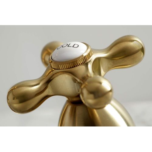  Kingston Brass KS1977AX 8 in. Widespread Bathroom Faucet, Brushed Brass