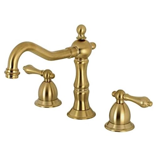  Kingston Brass KS1977AL 8 in. Widespread Bathroom Faucet, Brushed Brass