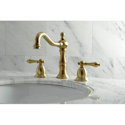  Kingston Brass KS1977AL 8 in. Widespread Bathroom Faucet, Brushed Brass