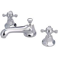 Kingston Brass KS4461BX Metropolitan Widespread Lavatory Faucet with Metal Cross Handle, Polished Chrome