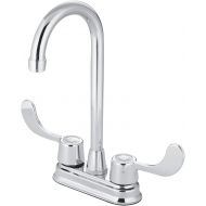 Kingston Brass 1062510 Magellan 4 Center Bar Faucet with Ada Blade Handle, 4-3/4, Polished Chrome