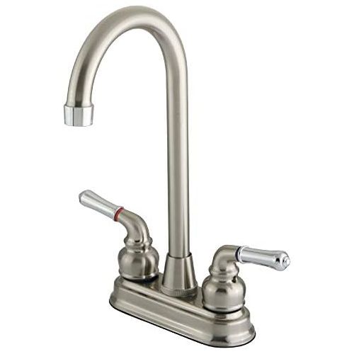  Kingston Brass GKB498 Magellan 4-inch Bar Faucet, Brushed Nickel