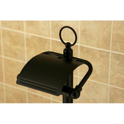  Kingston Brass CC2015 Pedestal Toilet Paper Holder with Toilet Brush Holder, Oil Rubbed Bronze