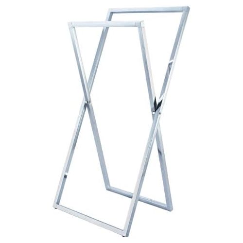  Kingston Brass SCC8291 Pedestal X Style Steel Construction Towel Rack, Polished Chrome