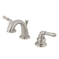 Kingston Brass KB918 Magellan II Mini Widespread Lavatory Faucet with Brass Pop-Up, Brushed Nickel