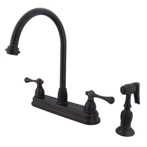  Kingston Brass KB3755BLBS Vintage set Kitchen Faucet with Brass Sprayer, 8-1/2-Inch, Oil Rubbed Bronze