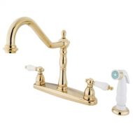 Kingston Brass KB1752PL Heritage 8-Inch Centerset Kitchen Faucet, Polished Brass