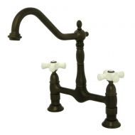 Kingston Brass KS1175PX Heritage 8-Inch Kitchen Faucet without Sprayer Oil Rubbed Bronze