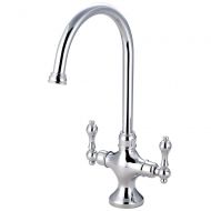 Kingston Brass KS1761ALLS Vintage Kitchen Faucet without Sprayer, Polished Chrome