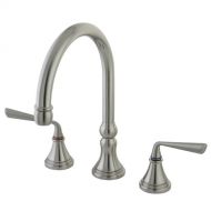 Kingston Brass KS2798ZLLS Silver Sage Widespread ADA Kitchen Faucet Without Sprayer, Brushed Nickel