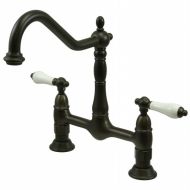 Kingston Brass KS1175PL Heritage 8-Inch Kitchen Faucet without Sprayer Oil Rubbed Bronze