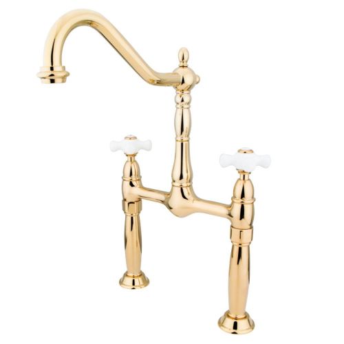  Kingston Brass KS1072PX Victorian Vessel Sink Faucet with Px Handle Polished Brass