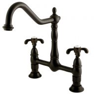 Kingston Brass KS1175TX French Country Center Set Kitchen Faucet without Sprayer, 8-1/2-Inch, Oil Rubbed Bronze
