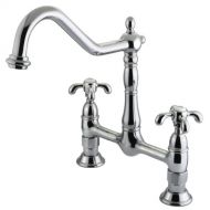 Kingston Brass KS1171TX French Country 8-Inch Centerset Kitchen Faucet without Sprayer, Polished Chrome