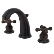 Kingston Brass KB985AX Victorian Widespread Lavatory Faucet with Metal cross handle, Oil Rubbed Bronze
