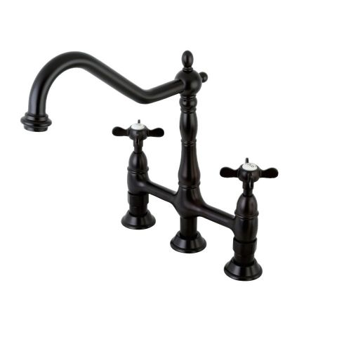  Kingston Brass KS1275BEXBS Essex 8-inch Centerset Kitchen Faucet with Brass Sprayer Oil Rubbed Bronze