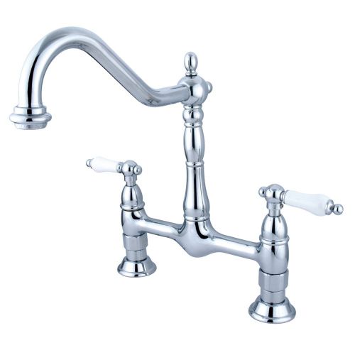  Kingston Brass KS1171PL Heritage Kitchen Faucet without Sprayer, 8-1/2-Inch, Polished Chrome