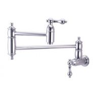 Kingston Brass KS3101AL Pot Filler, Metal Lever Handle, Polished Chrome