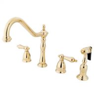 Kingston Brass KB1792ALBS Heritage 8-Inch Centerset Kitchen Faucet, Polished Brass