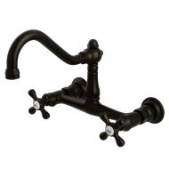 Kingston Brass KS3245AX Vintage Vintage Centerset Vessel Sink Faucet, 8, Oil Rubbed Bronze