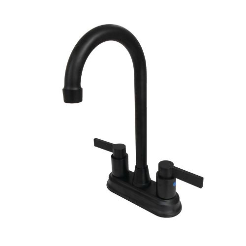  Kingston Brass KB8490NDL NuvoFusion 4 Centerset Bar Faucet 4-3/4 in Spout Reach Matte Black