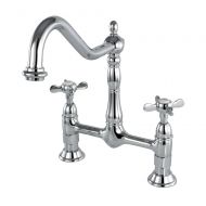 Kingston Brass KS1171BEX 8 Centerset Kitchen Faucet Less Sprayer, Polished Chrome, 8-3/4 In Spout Reach