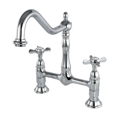  Kingston Brass KS1171BEX 8 Centerset Kitchen Faucet Less Sprayer, Polished Chrome, 8-3/4 In Spout Reach