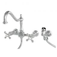 Kingston Brass KS1241AXBS Wall Mount Kitchen Faucet 8-1/2 Polished Chrome