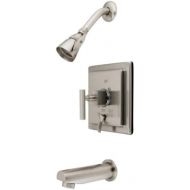 Kingston Brass KB86580CQL Claremont Tub and Shower Faucet, Brushed Nickel