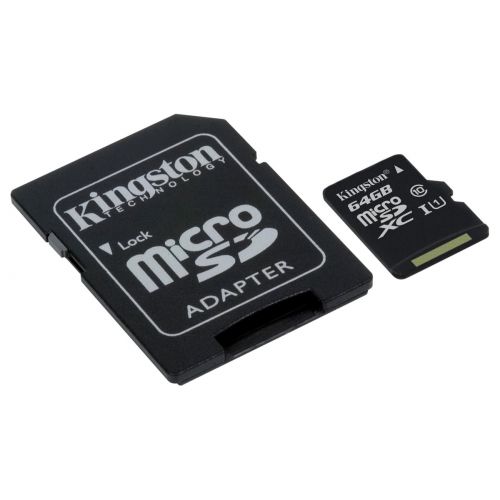  Kingston Digital 64GB microSDHC Canvas Select 80R CL10 UHS-I Card + SD Adapter(**BUY TWO AND SAVE, SEE EXCLUSIVE BUNDLE OFFER BELOW**)