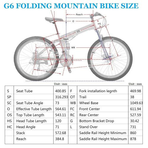  Kingttu KTG6 Mountain Bike 21 Speed 26 Inches Dual Suspension Folding Mountain Bike