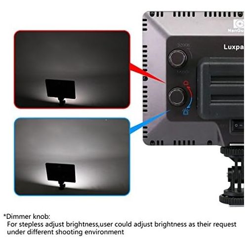  KINGZER Kingzer Luxpad22 Pro Ultra Thin 112-LED 11W Video Light Pad for Canon Nikon DSLR Camera DV Camcorder