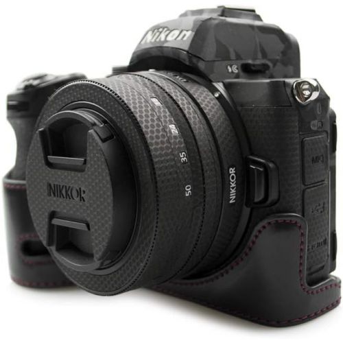  kinokoo PU Leather Case for Nikon Z50, Camera Z50 Hand Grip Case Bottom Case Half Case for Nikon Z50 (Black)