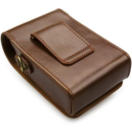  kinokoo PU Leather Case Bag Tailored for Ricoh GR/GR II/GR III, Protective Carrying Bag-Brown