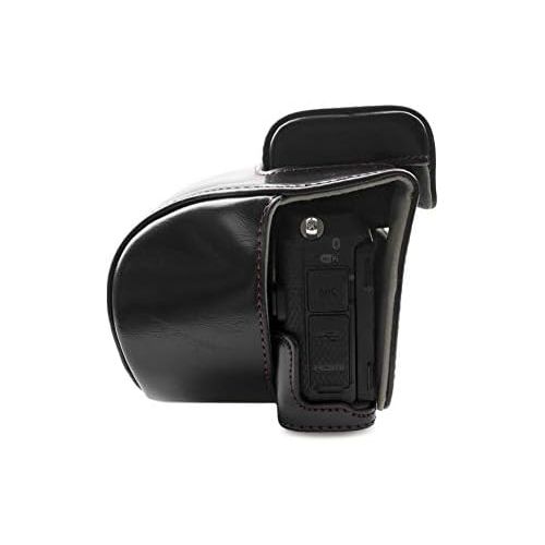  Nikon Z50 Case, kinokoo Camera Bag PU Leather Case for Nikon Z50 Camera with Z DX 16-50mm f/3.5-6.3 VR Lens, Protective Case Carring Bag for Z50 (Black)