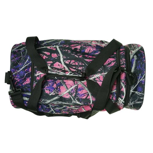  Kinsey Rhea Muddy Girl Pink 19 Duffel Overnight Carry on Bag with Shoulder Strap Outside Pocket