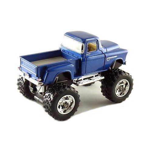  KINSMART Set of 4 Trucks 5 1955 Chevy Car 4x4 Pick Up Monster Truck Kids Toy Game Gift