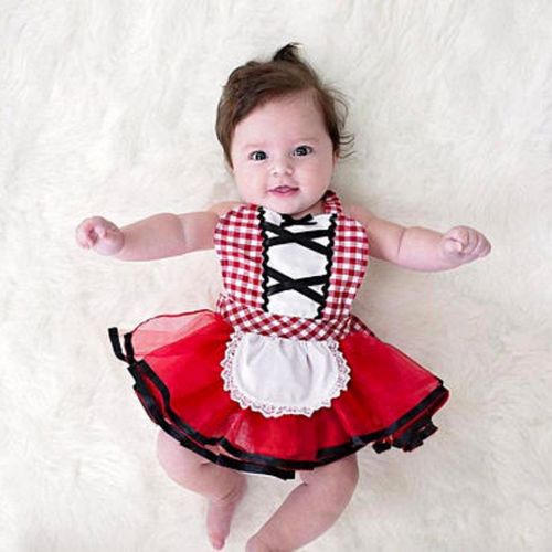  Baby Girl Costumes,Kintaz 2018 Clearence Spring Winter 2pcs Baby Girls Elegant Princess Little Red Riding Hood Costumes Dresses Cosplay with Cloak (Size:18Month)