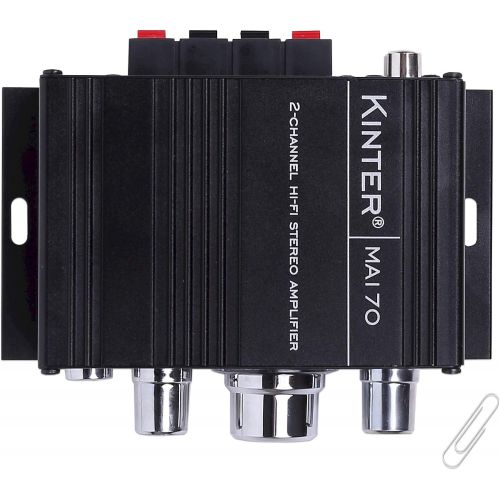  [아마존베스트]Kinter MA170 12V 2 Channel Mini Digital Audio Power Amplifier for Car or Mp3 Without Power Supply