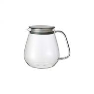 Kinto Stainless Unitea One Touch Teapot 720 Milliliter (24.35 Fl. Oz.) - Heat-Resistant Glass Teapot With Stainless Steel Strainer In Lid Microwave And Dishwasher Safe