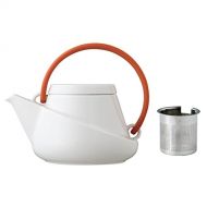 Kinto Ridge Teapot 450ml, Orange with Strainer