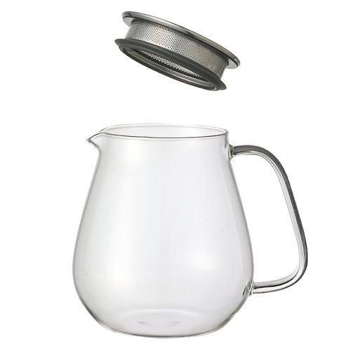  Kinto Stainless Unitea One Touch Teapot 720 Milliliter (24.35 Fl. Oz.) - Heat-resistant Glass Teapot with Stainless Steel Strainer in Lid (Japan Import)