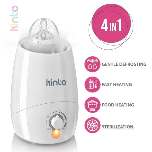  [아마존베스트]Kinto Tech Fast Bottle Warmer for Breastmilk and Sterilizer - 4-in-1 - Breast Milk Baby Electric Bottle Warmer Prime