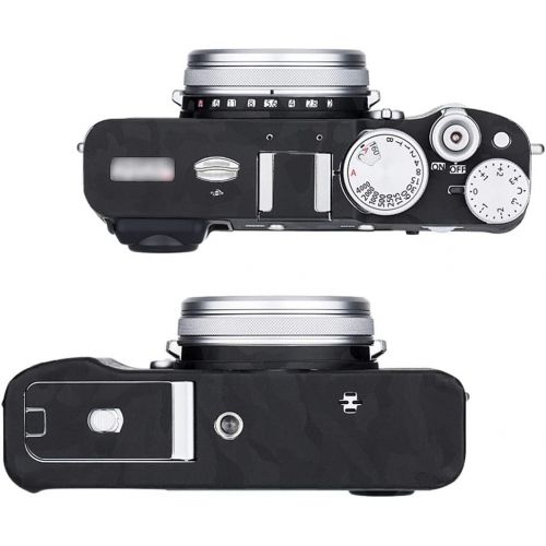  Kiorafoto Anti-Scratch Anti-Wear Cover Skin Sticker Protective Film for Fujifilm Fuji X100V Camera Body & Lens Cap (Fits X100V only, not for X100F X100T X100S X100) / Camouflage Pattern