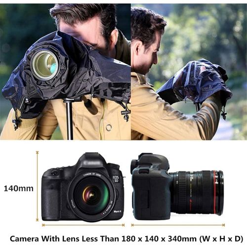  Kiorafoto DSLR Mirrorless Camera Rain Cover Sleeve Raincoat Dust Proof Protector For Sony A7IV A7IV III II A7C A7RIV A7RIII A7SIII Nikon Z7II Z6II Z5 Z50 D850 D810 D780 D7500 D7200 D5600 Coo