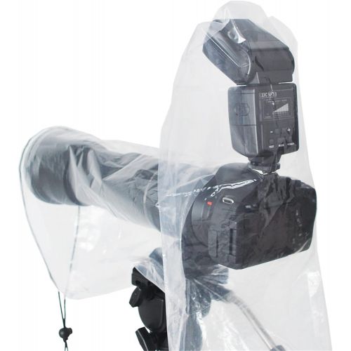  Kiorafoto 2 Pack 18 Long Camera Lens Rain Cover Raincoat with Flash Dust Sleeve Protector for Canon EOS R5 R6 Rp 5D 6D 7D 90D 80D 77D 70D Nikon Z7II Z6II Z5 Z50 D850 D810 D780 D750 D610 D500