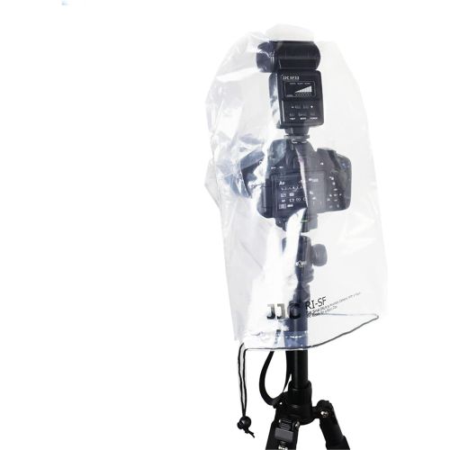  Kiorafoto 2 Pack Camera Lens Rain Cover Raincoat with Flash Clear Dust Proof Sleeve Protection for Canon EOS 4000D 1200D 90D 80D 77D 70D 5D 6D 7D Mark II R5 R6 Rp R Rebel T8i T7i T7 T6i T5i