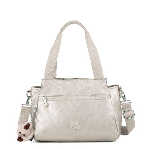  Kipling Elysia Metallic Handbag Cloud Grey Metallic